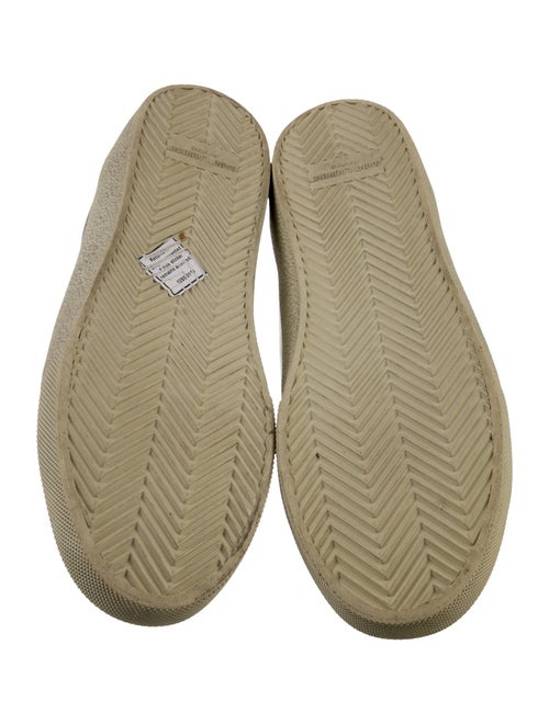 Saint Laurent Leather Embroidered Accent Sneakers