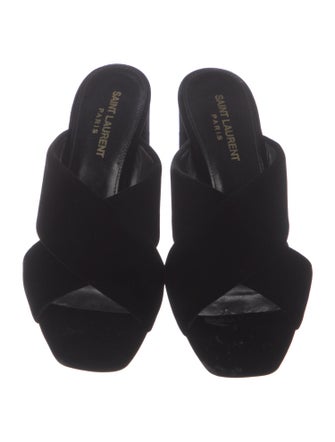 Saint Laurent Suede Slides