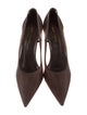 Saint Laurent Leather Mesh Accents Slingback Pumps