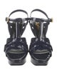 Saint Laurent Patent Leather T-Strap Sandals