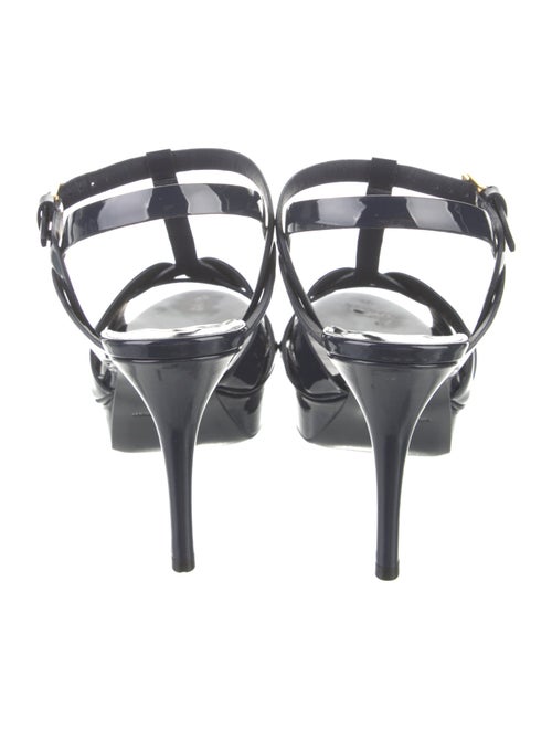 Saint Laurent Patent Leather T-Strap Sandals