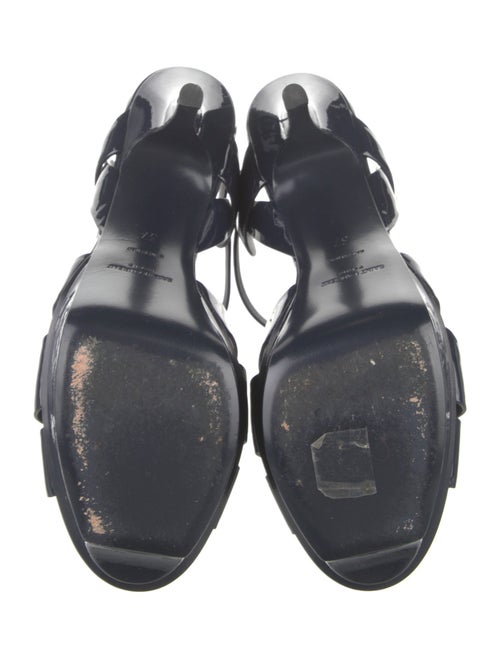 Saint Laurent Patent Leather T-Strap Sandals