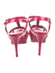 Saint Laurent Patent Leather T-Strap Sandals