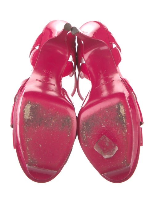 Saint Laurent Patent Leather T-Strap Sandals