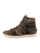 Saint Laurent Suede Camouflage Print Sneakers