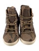 Saint Laurent Suede Camouflage Print Sneakers