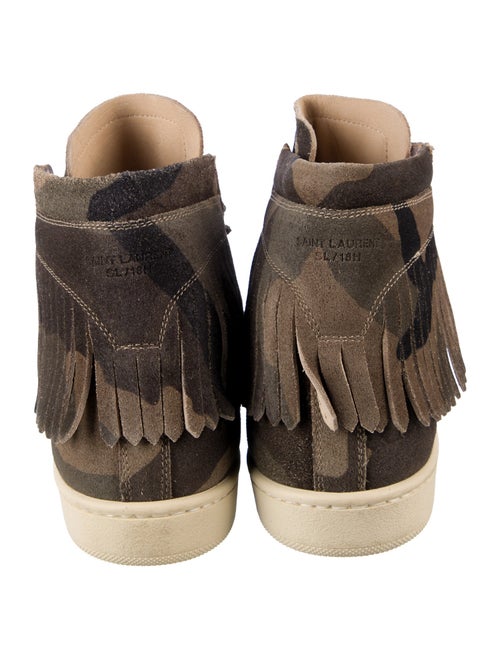 Saint Laurent Suede Camouflage Print Sneakers