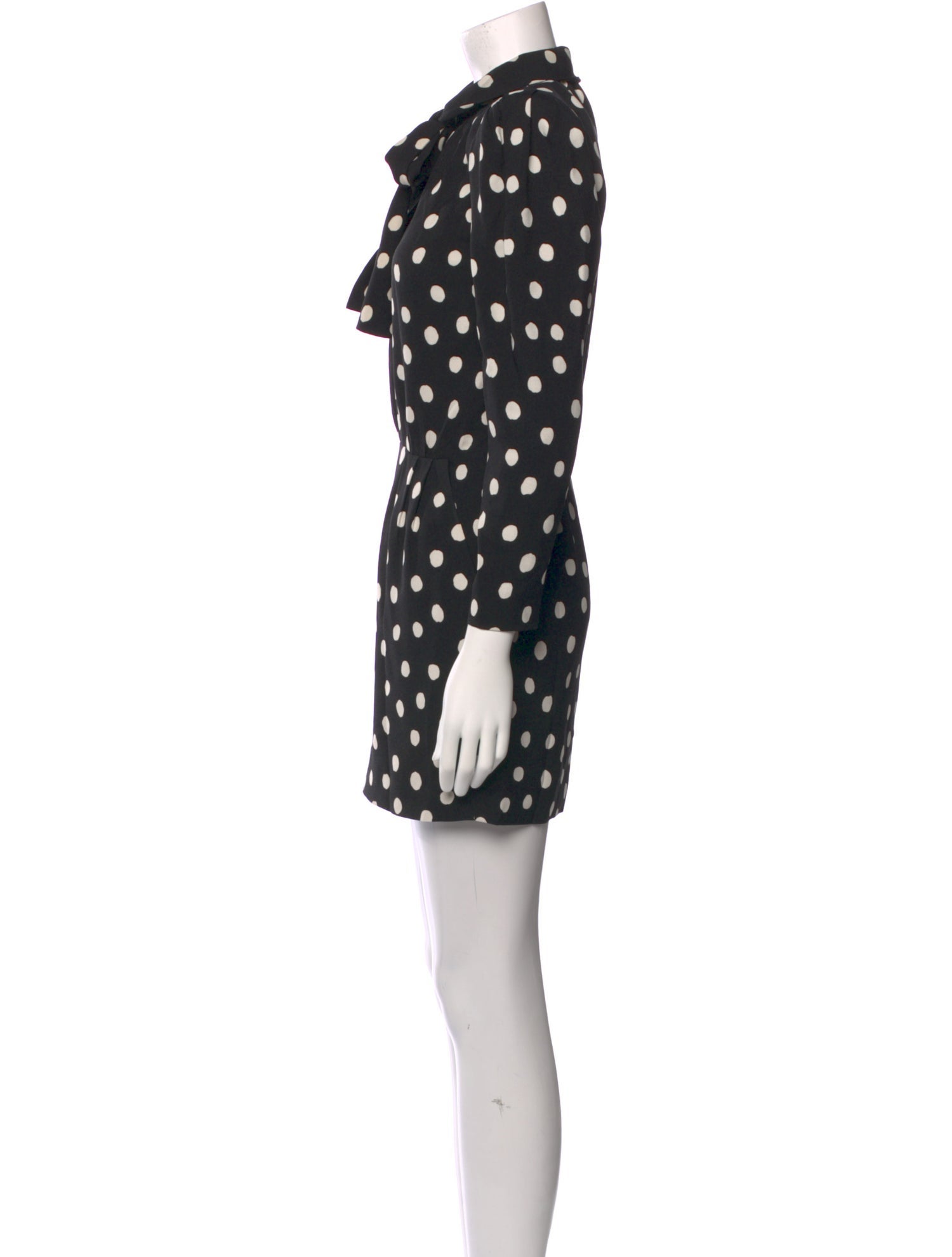 Saint Laurent Polka Dot Print Mini Dress