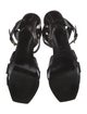 Saint Laurent Patent Leather T-Strap Sandals