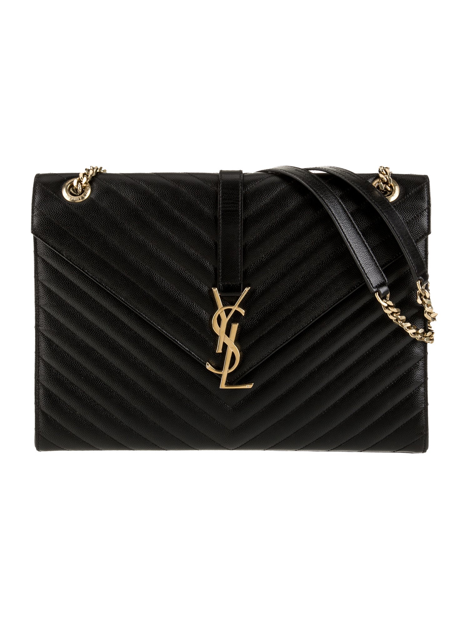 Saint Laurent Leather Envelope Large