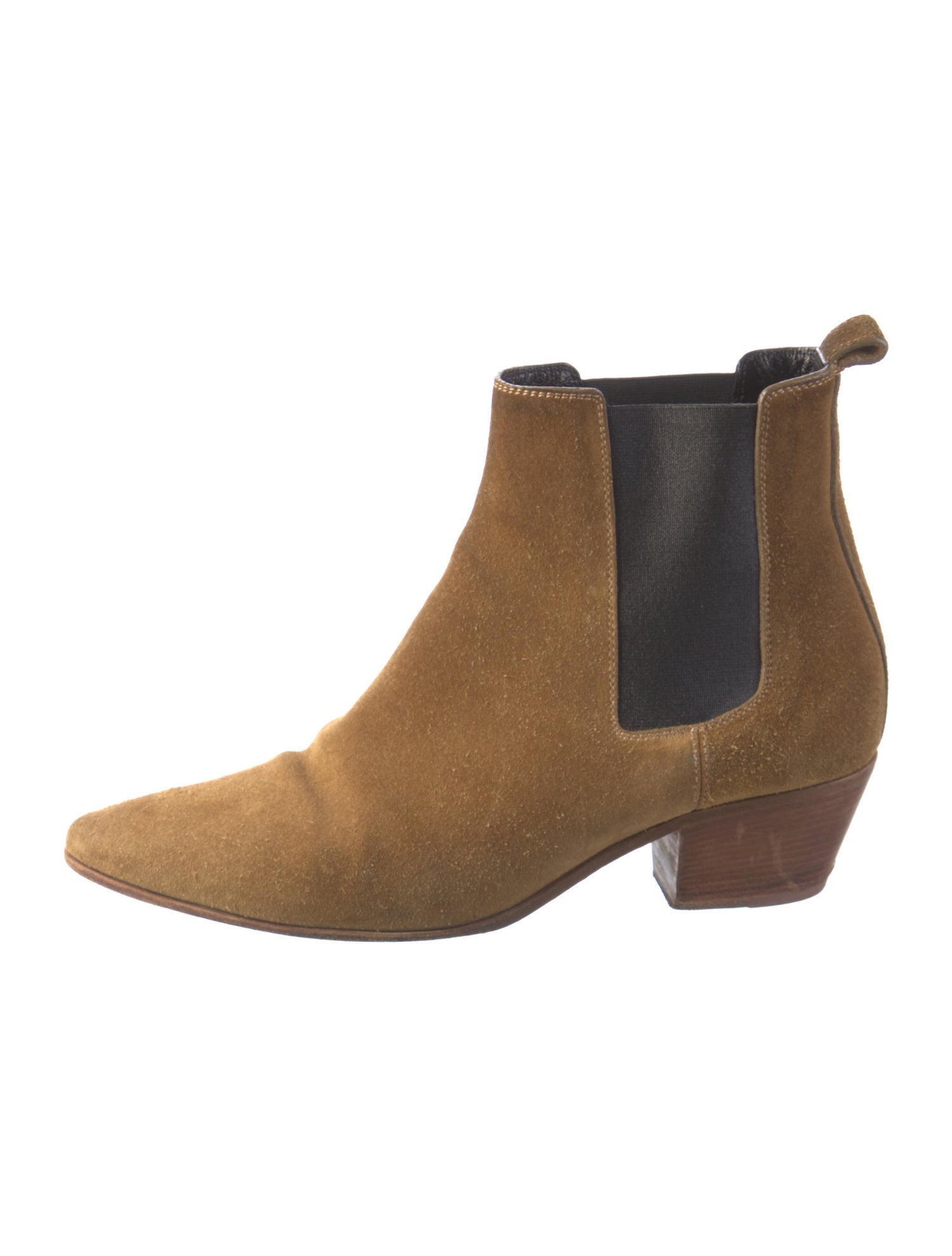 Saint Laurent Suede Colorblock Pattern Chelsea Boots