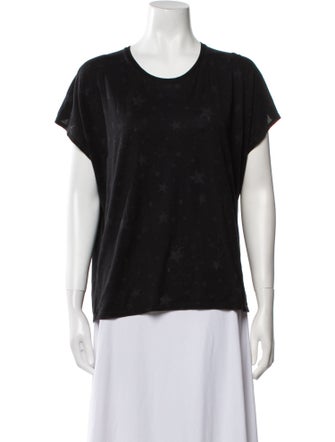 Saint Laurent Scoop Neck Short Sleeve T-Shirt