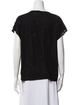 Saint Laurent Scoop Neck Short Sleeve T-Shirt