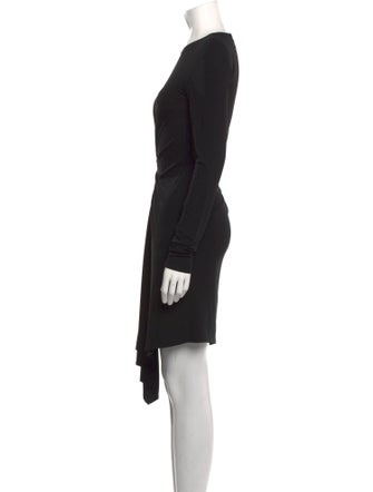 Saint Laurent Crew Neck Midi Length Dress