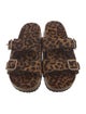 Saint Laurent Ponyhair Animal Print Slides