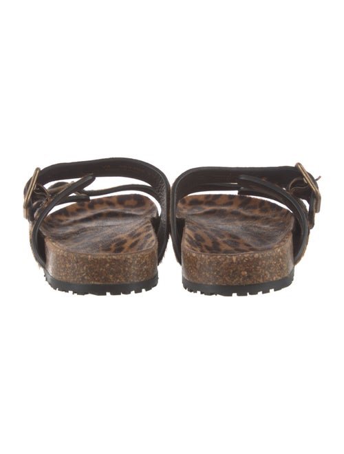 Saint Laurent Ponyhair Animal Print Slides