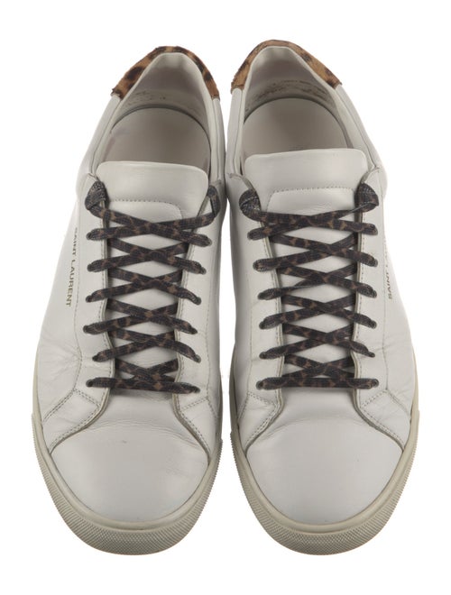 Saint Laurent Leather Animal Print Sneakers