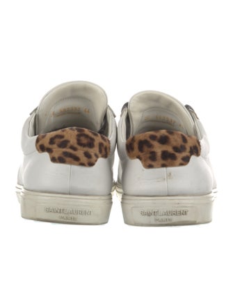 Saint Laurent Leather Animal Print Sneakers