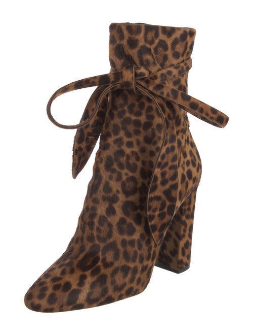Saint Laurent Ponyhair Animal Print Boots