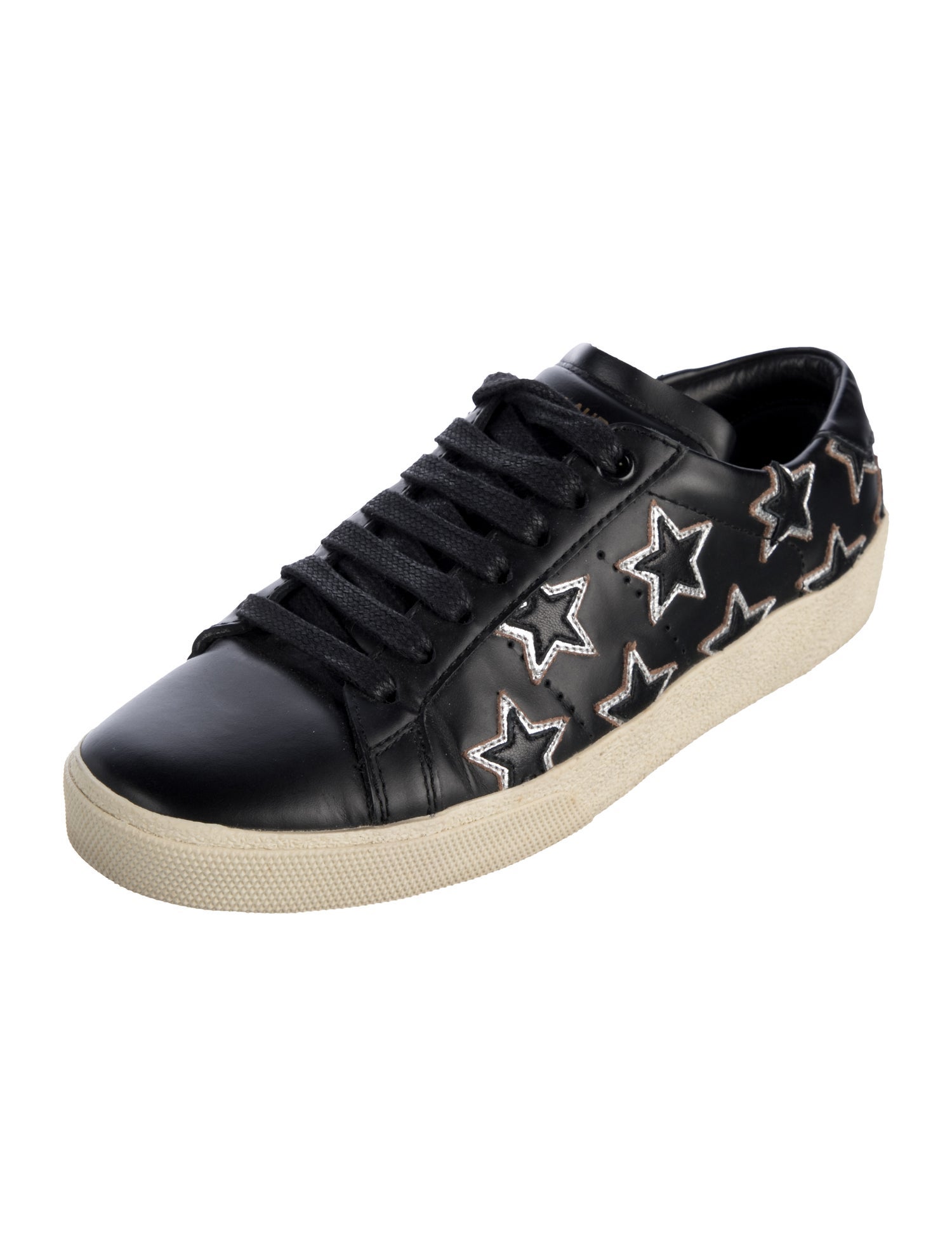 Saint Laurent Leather Printed Sneakers