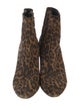 Saint Laurent Suede Animal Print Boots