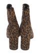 Saint Laurent Suede Animal Print Boots