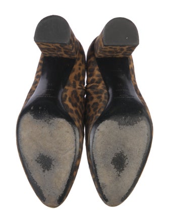 Saint Laurent Suede Animal Print Boots