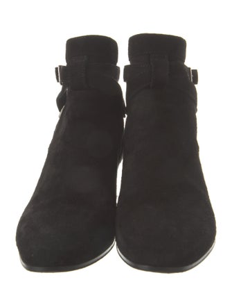 Saint Laurent Suede Lace-Up Boots