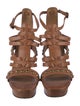 Saint Laurent Leather Studded Accents Gladiator Sandals
