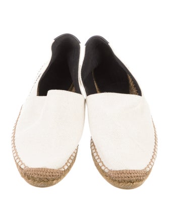 Saint Laurent Canvas Embroidered Accent Espadrilles