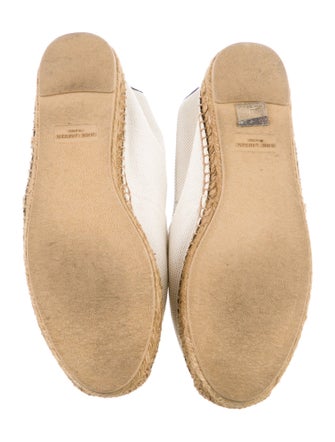 Saint Laurent Canvas Embroidered Accent Espadrilles