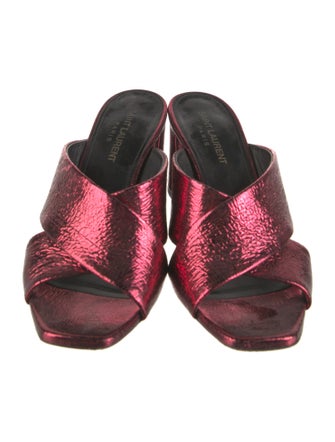 Saint Laurent Leather Slides
