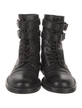Saint Laurent Leather Combat Boots