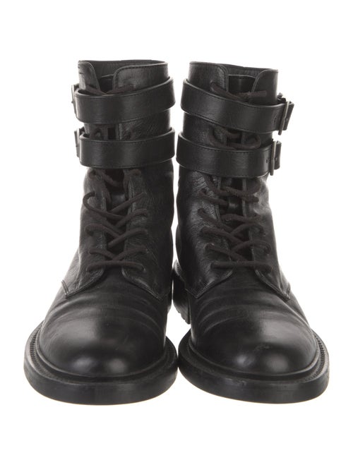 Saint Laurent Leather Combat Boots