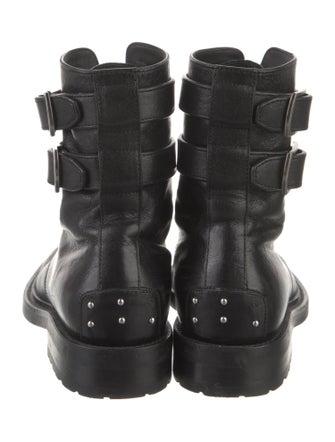 Saint Laurent Leather Combat Boots