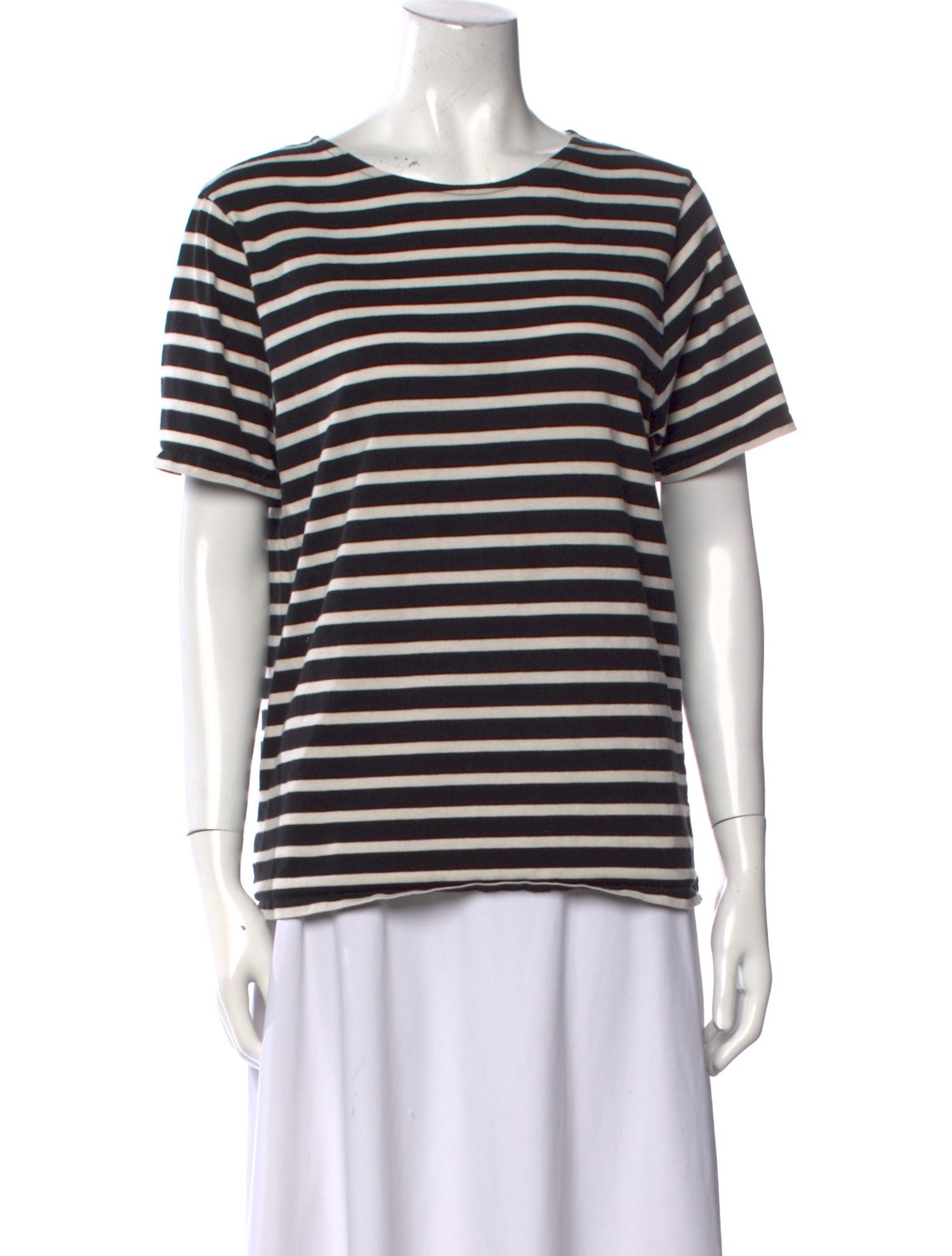 Saint Laurent Striped Crew Neck T-Shirt