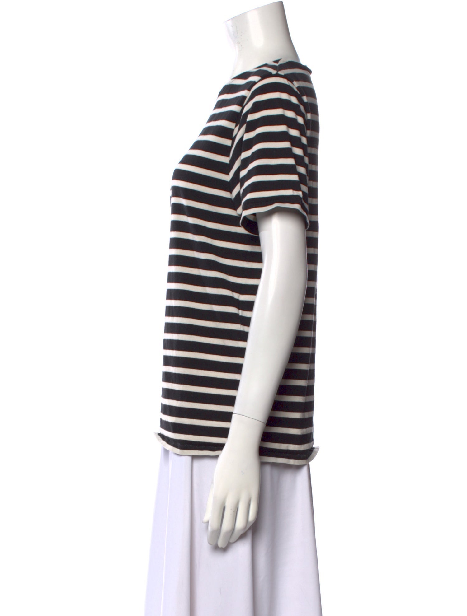 Saint Laurent Striped Crew Neck T-Shirt