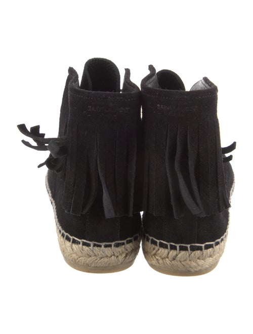 Saint Laurent Suede Fringe Trim Accent Espadrilles