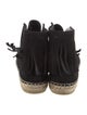 Saint Laurent Suede Fringe Trim Accent Espadrilles
