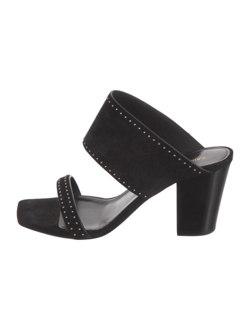 Saint Laurent Suede Studded Accents Slides