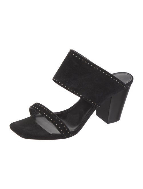 Saint Laurent Suede Studded Accents Slides