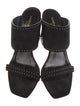 Saint Laurent Suede Studded Accents Slides