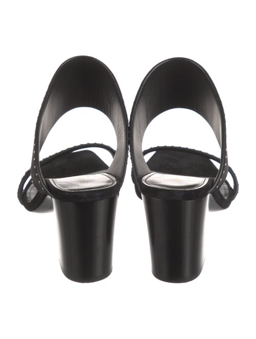 Saint Laurent Suede Studded Accents Slides