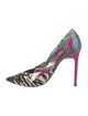 Saint Laurent Leather Animal Print D'Orsay Pumps