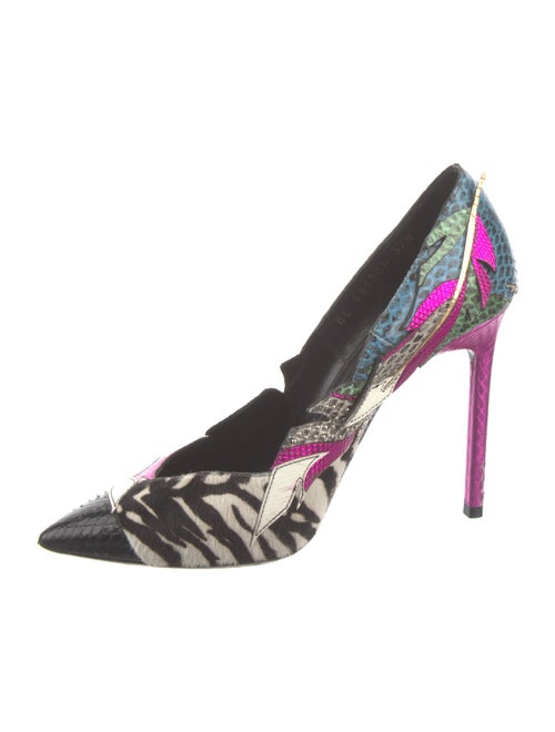 Saint Laurent Leather Animal Print D'Orsay Pumps