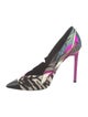 Saint Laurent Leather Animal Print D'Orsay Pumps