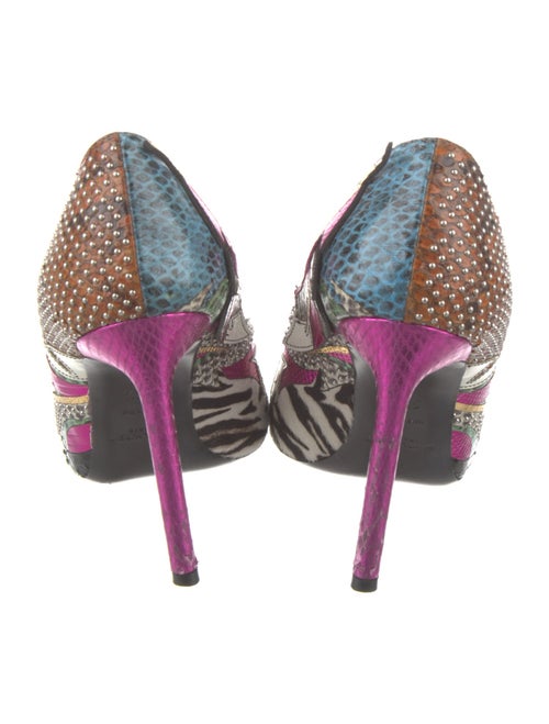 Saint Laurent Leather Animal Print D'Orsay Pumps