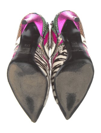Saint Laurent Leather Animal Print D'Orsay Pumps