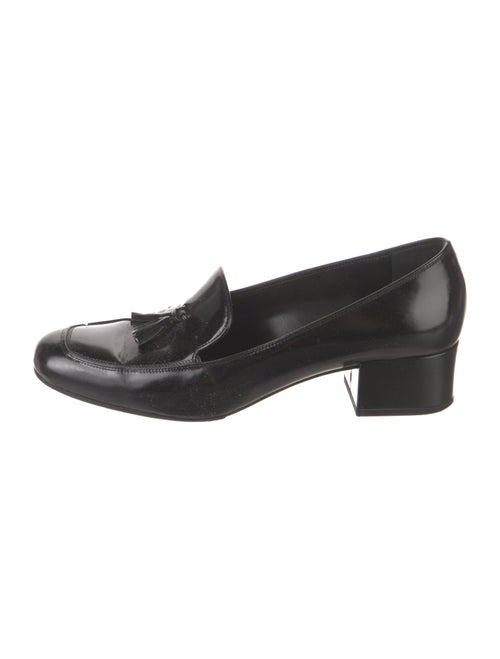 Saint Laurent Leather Tassel Accents Loafers