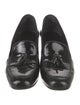 Saint Laurent Leather Tassel Accents Loafers